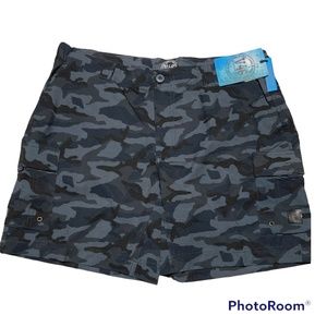 MEN'S BLUE CAMO V46 HIGH PERFORMANCE STRETCH SHORTS
